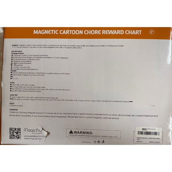 Magicfly NIB Easy To Use Magnetic Cartoon Chore Reward Chart For School & Home - Picture 10 of 11